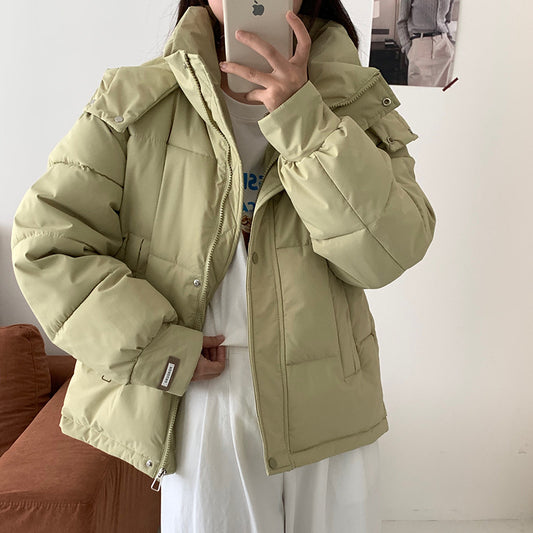 Neutral Coloured Cotton Puffer Jacket