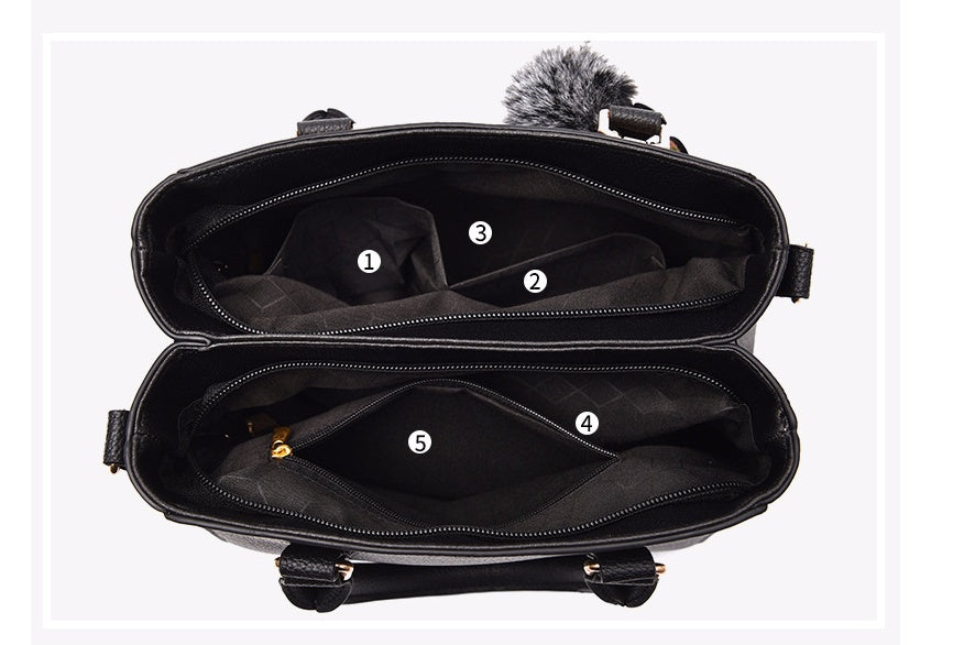 Luxury-Inspired Structured Neutral Handbag